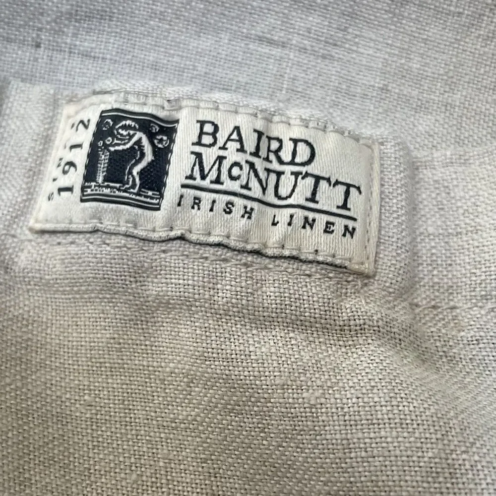 J.Crew Slim Baird McNutt Irish Linen Shirt Large Beige Coastal Old Money Classic